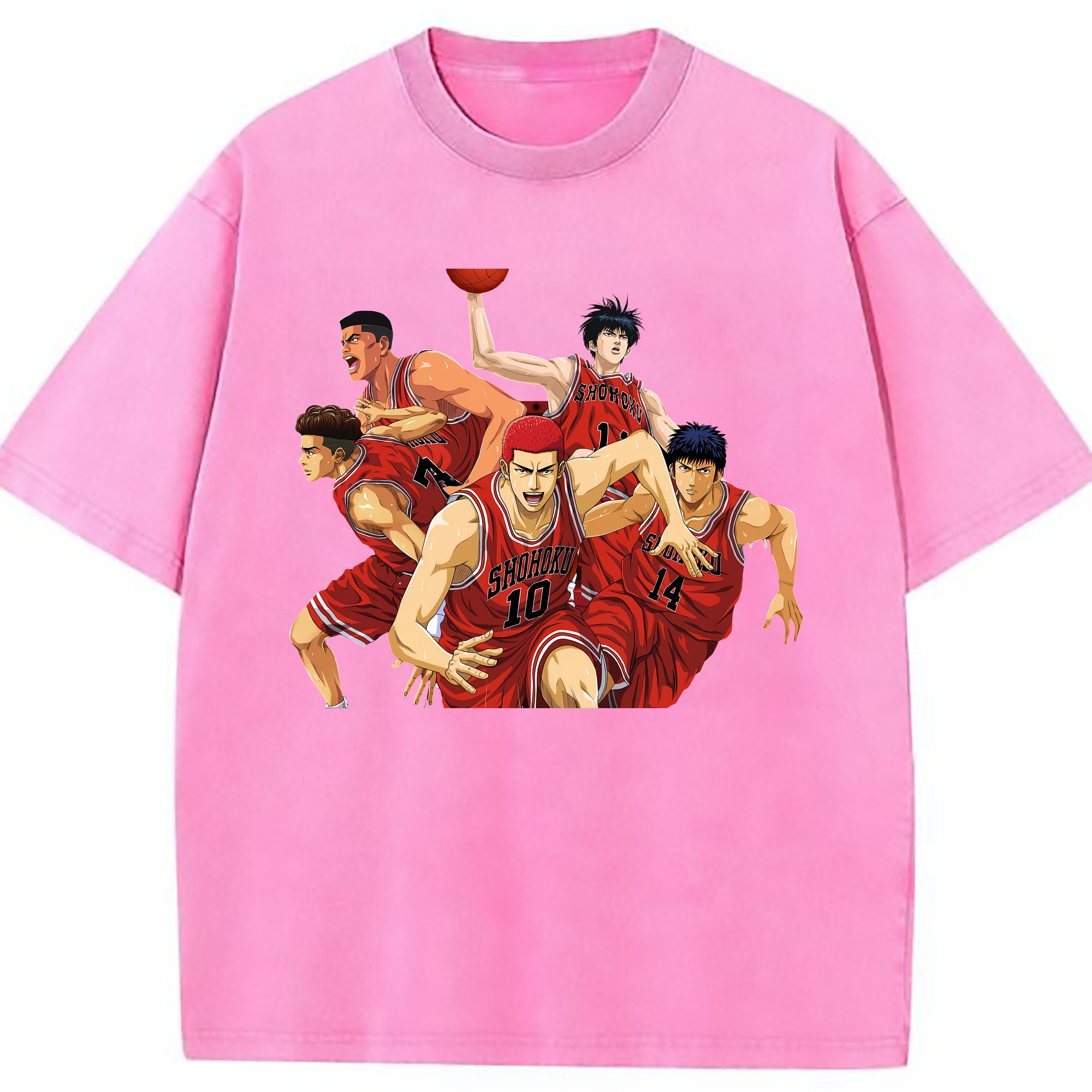 （画像用） SLAM DUNK／スラムダンク 綿100% ヴィンテージ風 半袖Tシャツ（フロントプリント）
